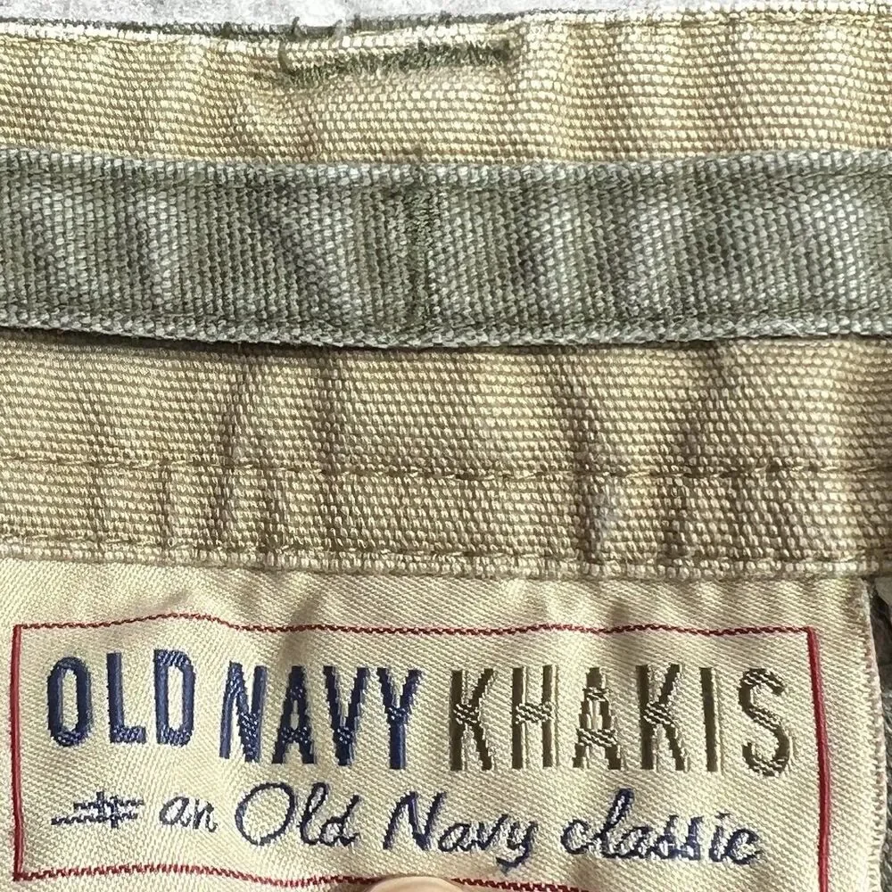 Vintage Old Navy Khakis Pants Mens 40 Green Cotton Straight Leg Pockets